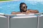 Bestway Power Steel Frame Pool Komplett-Set mit Filterpumpe 488 x 305 x 107 cm, grau, oval - Image 2