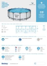Bestway Steel Pro MAX Frame Pool Komplett-Set mit Filterpumpe Ø 427 x 122 cm, lichtgrau, rund - Image 4