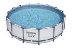 Bestway® Steel Pro MAX™ Aufstellpool Komplett-Set mit Filterpumpe Ø 457 x 122 cm, lichtgrau, rund - Image 8
