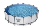 Bestway® Steel Pro MAX™ Aufstellpool Komplett-Set mit Filterpumpe Ø 457 x 122 cm, lichtgrau, rund - Image 9