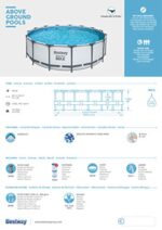 Bestway® Steel Pro MAX™ Aufstellpool Komplett-Set mit Filterpumpe Ø 457 x 122 cm, lichtgrau, rund - Image 4