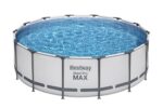 Bestway Steel Pro MAX Frame Pool Komplett-Set mit Filterpumpe Ø 427 x 122 cm, lichtgrau, rund - Image 7