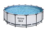 Bestway® Steel Pro MAX™ Aufstellpool Komplett-Set mit Filterpumpe Ø 457 x 122 cm, lichtgrau, rund - Image 7