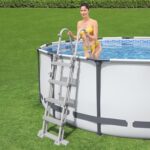Bestway Steel Pro MAX Frame Pool Komplett-Set mit Filterpumpe Ø 427 x 122 cm, lichtgrau, rund - Image 8