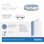 Bestway® Steel Pro MAX™ Aufstellpool Komplett-Set mit Filterpumpe Ø 457 x 122 cm, lichtgrau, rund - Image 2