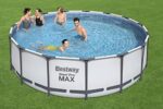 Bestway® Steel Pro MAX™ Aufstellpool Komplett-Set mit Filterpumpe Ø 457 x 122 cm, lichtgrau, rund - Image 5
