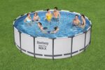 Bestway® Steel Pro MAX™ Aufstellpool Komplett-Set mit Filterpumpe Ø 457 x 122 cm, lichtgrau, rund - Image 6