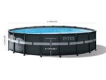 Intex 26330GN Frame Pool Set Ultra Rondo, Grau, 549 x 132 cm - Image 5