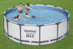 Bestway Steel Pro MAX Frame Pool Komplett-Set mit Filterpumpe Ø 427 x 122 cm, lichtgrau, rund - Image 5