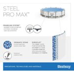 Bestway® Steel Pro MAX™ Aufstellpool Komplett-Set mit Filterpumpe Ø 457 x 107 cm, lichtgrau, rund - Image 2