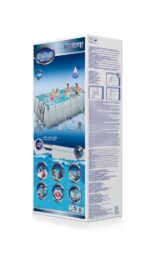 Bestway Power Steel Stahlrahmenpool-Set mit Filterpumpe, Rectangular, 6478 L, grau, 404 x 201 x 100 cm - Image 5