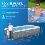 Bestway® Power Steel™ Solo Pool ohne Zubehör 404 x 201 x 100 cm, grau, eckig - Image 7