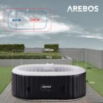 Arebos Whirlpool 190x120cm 2 Personen LED - Image 3