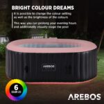 Arebos Whirlpool 190x120cm 2 Personen LED - Image 5