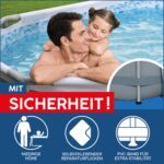 Bestway Power Steel Frame Pool Set, oval, mit Filterpumpe 305 x 200 x 84 cm, grau, 5614A - Image 6