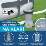 Bestway Fast Set Pool, 457 x 107 cm, Komplett-Set mit Filterpumpe, rund, graue Rattan-Optik - Image 9