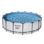 Bestway® Steel Pro MAX™ Aufstellpool Komplett-Set mit Filterpumpe Ø 457 x 122 cm, lichtgrau, rund - Image 15