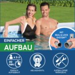 Bestway Power Steel Frame Pool Set, oval, mit Filterpumpe 305 x 200 x 84 cm, grau, 5614A - Image 5