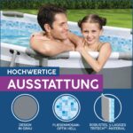 Bestway Power Steel Frame Pool Set, oval, mit Filterpumpe 305 x 200 x 84 cm, grau, 5614A - Image 7
