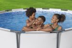 Bestway® Steel Pro MAX™ Aufstellpool-Set mit Filterpumpe Ø 366 x 100 cm, lichtgrau, rund - Image 8