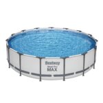 Bestway® Steel Pro MAX™ Aufstellpool Komplett-Set mit Filterpumpe Ø 457 x 107 cm, lichtgrau, rund - Image 13