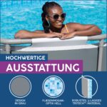 Bestway Power Steel Frame Pool Komplett-Set mit Filterpumpe 488 x 305 x 107 cm, grau, oval - Image 8