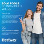 Bestway® Power Steel™ Solo Pool ohne Zubehör 404 x 201 x 100 cm, grau, eckig - Image 3