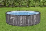Bestway Steel Pro MAX Frame Pool-Set mit Filterpumpe Ø 366 x 100 cm, Holz-Optik (Mooreiche), rund - Image 7