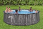 Bestway Steel Pro MAX Frame Pool-Set mit Filterpumpe Ø 366 x 100 cm, Holz-Optik (Mooreiche), rund - Image 11