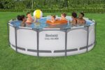 Bestway® Steel Pro MAX™ Aufstellpool-Set mit Filterpumpe Ø 366 x 100 cm, lichtgrau, rund - Image 11