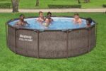 Bestway Steel Pro MAX Frame Pool-Set mit Filterpumpe Ø 366 x 100 cm, Rattan-Optik (Schokobraun), rund - Image 9