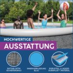 Bestway Fast Set Pool, 457 x 107 cm, Komplett-Set mit Filterpumpe, rund, graue Rattan-Optik - Image 8
